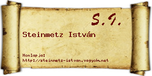 Steinmetz István névjegykártya
