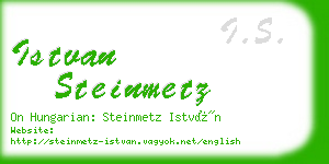 istvan steinmetz business card